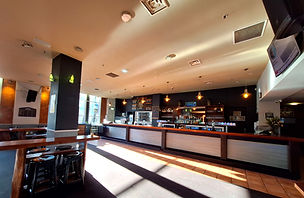 Trax bar with the sun shining through the windows
