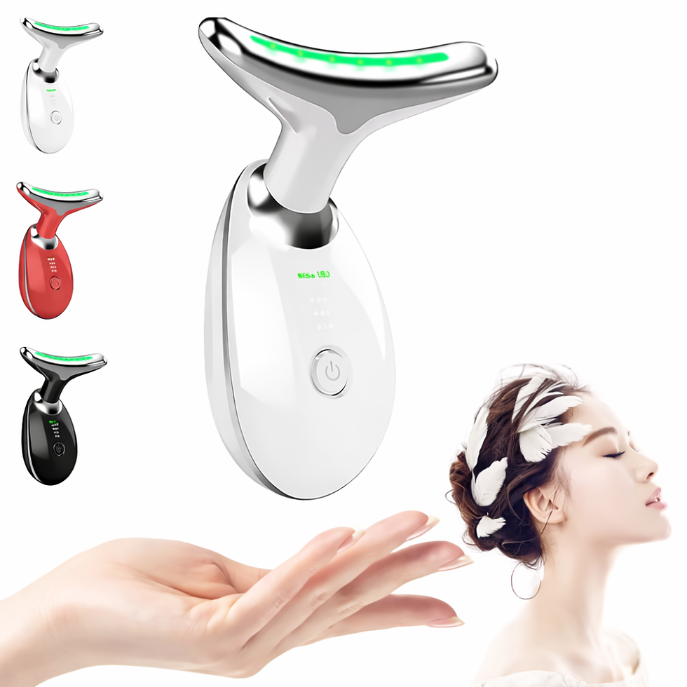 Miniatura: Massageador Lifting Facial Gua Sha Elétrico com LED - Rosto Desinchado e Firme