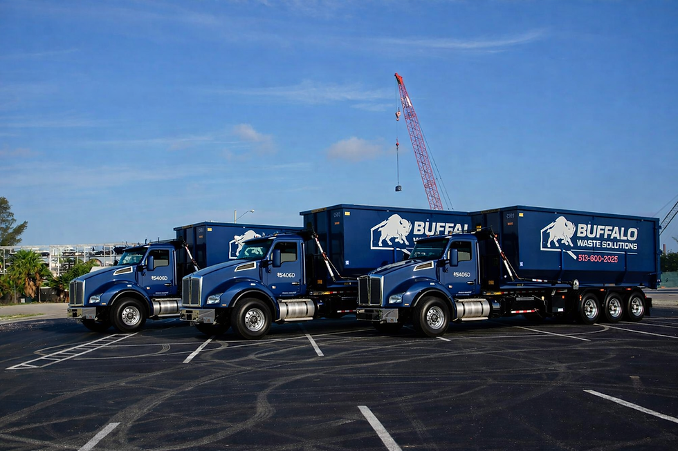 Photo of Buffalo Waste Solutions LLC Fleet of Commercial Dumpster Trucks for Rental