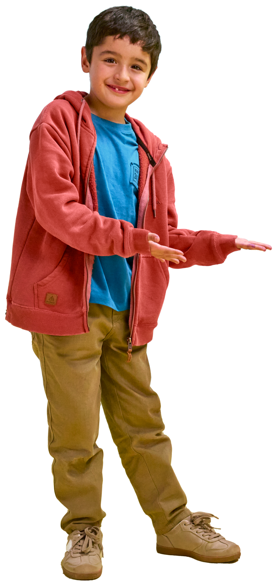 Niño señalando con su mano