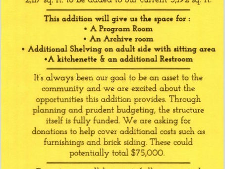 Wolcott Community Library Addition - Let's Pitch In!
