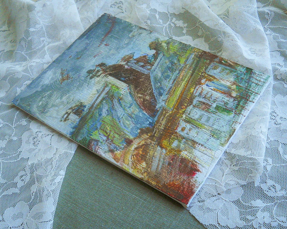 Thumbnail: parisian rooftop - original acrylic painting