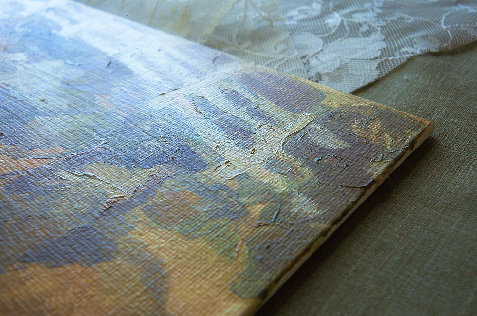 Thumbnail: sheepily orange - original oil painting