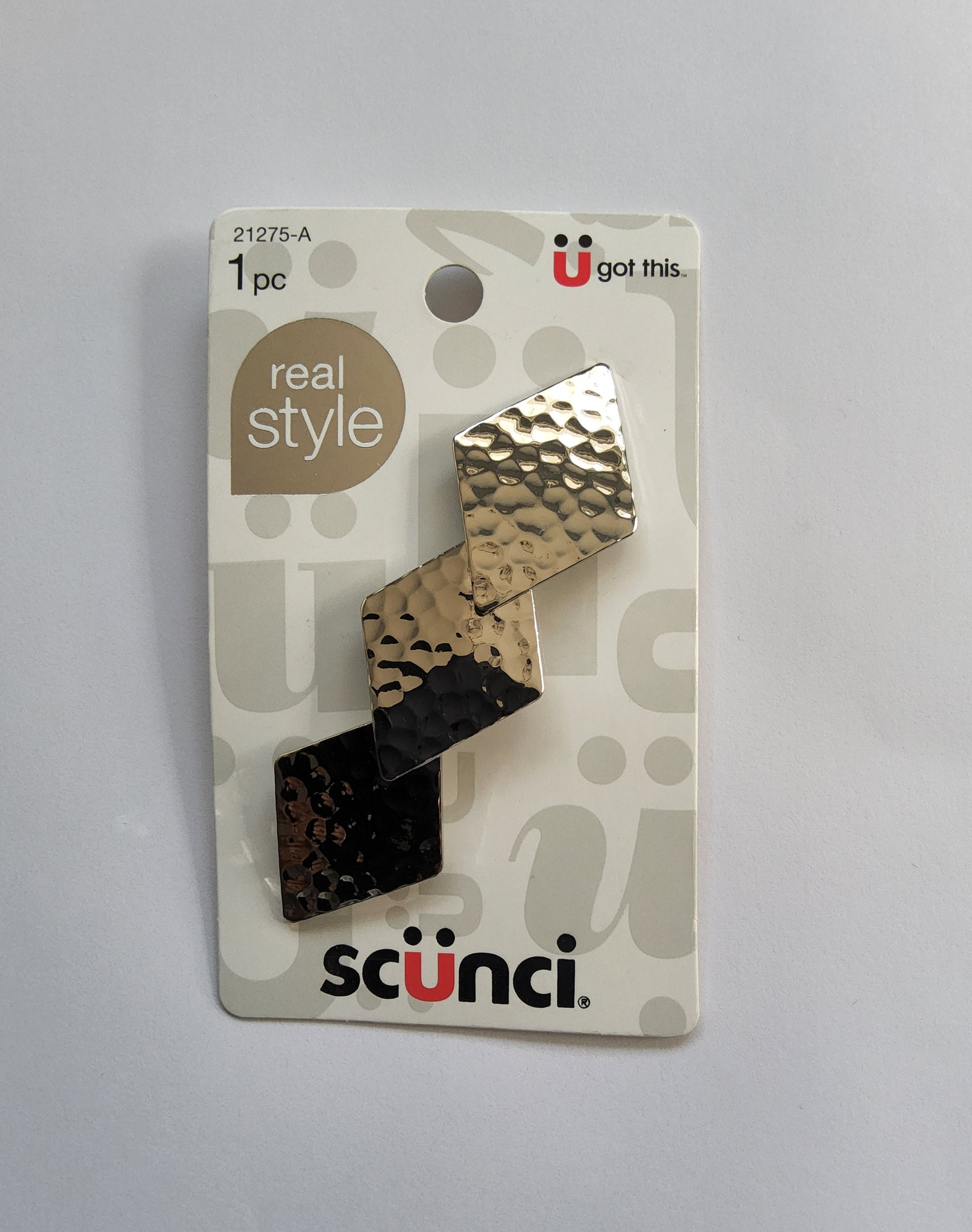 SCUNCI HAIR CLIP 1 PC SILVER