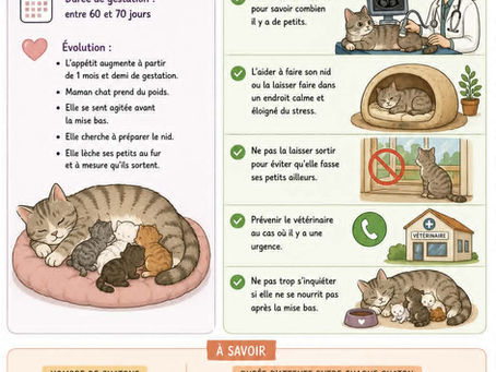 La gestation de la chatte