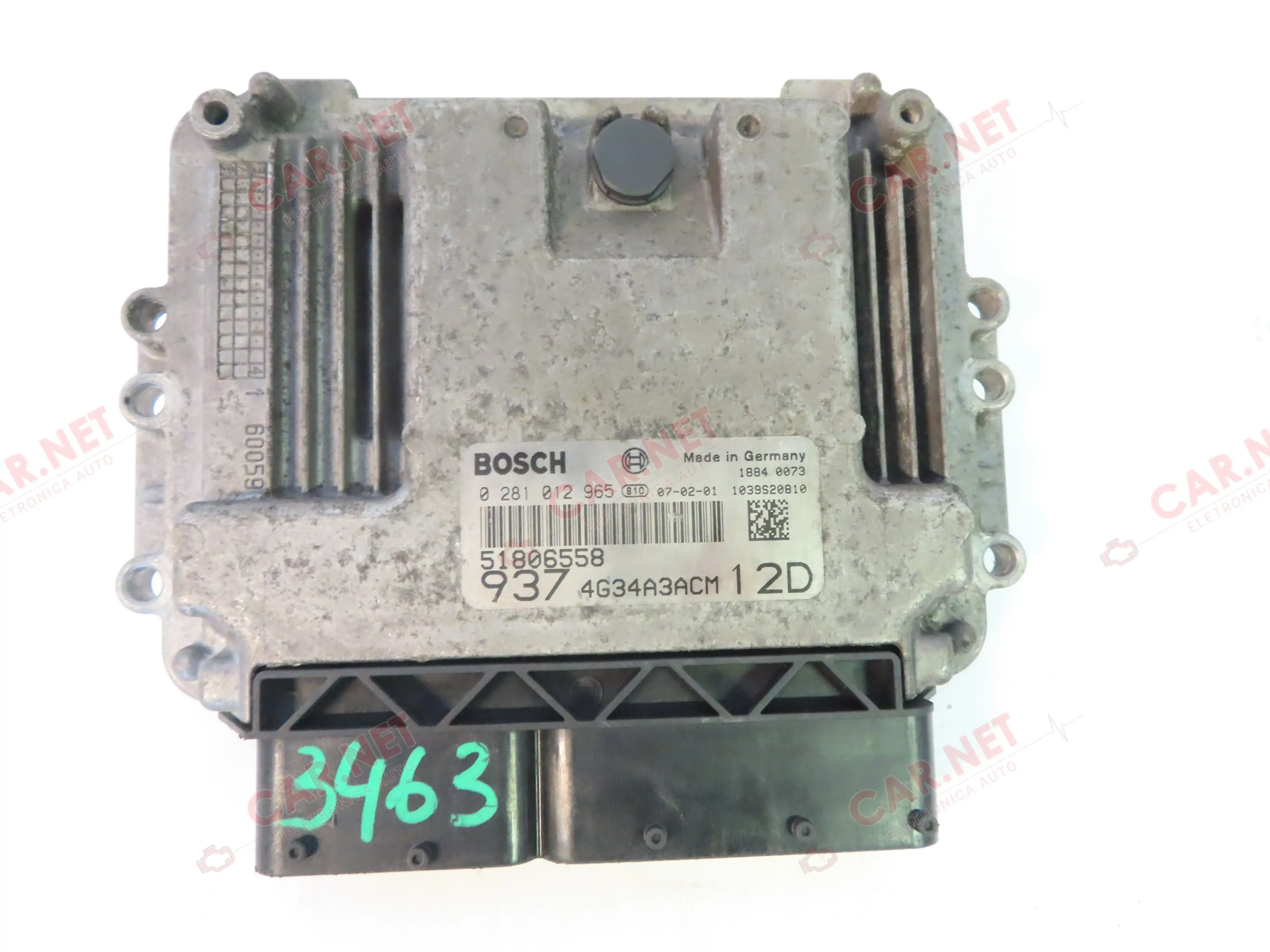 51806558 ENGINE CONTROL UNIT ALFA ROMEO 147 937 1.9 JTDM 88KW 0281012965 4G34A3ACM