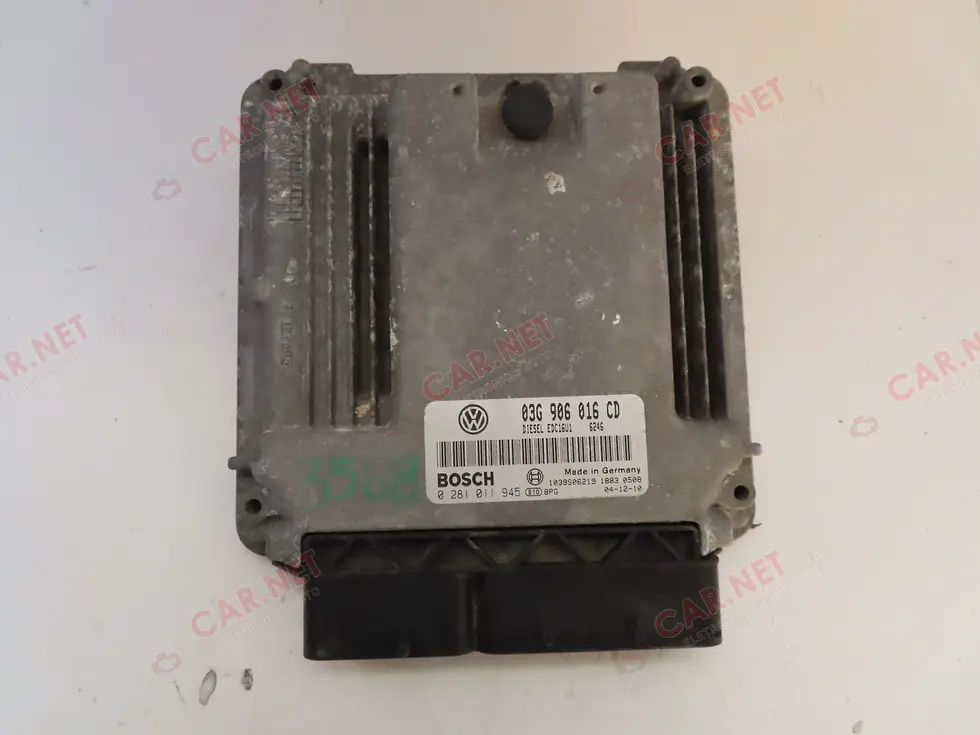 Miniatura: 03G906016CD CENTRALINA MOTORE VW TOURAN 1T1 1.9TDI 77KW 0281011945 BOSCH EDC16U1