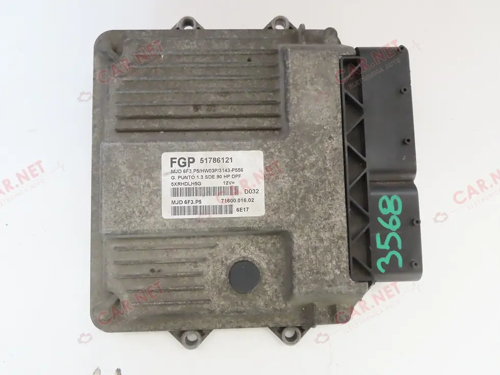 Miniature : 51786121 UNITÉ DE CONTRÔLE DU MOTEUR FIAT GRANDE PUNTO 199 1.3 90HP DPF MJD 6F3.P5 HW03P
