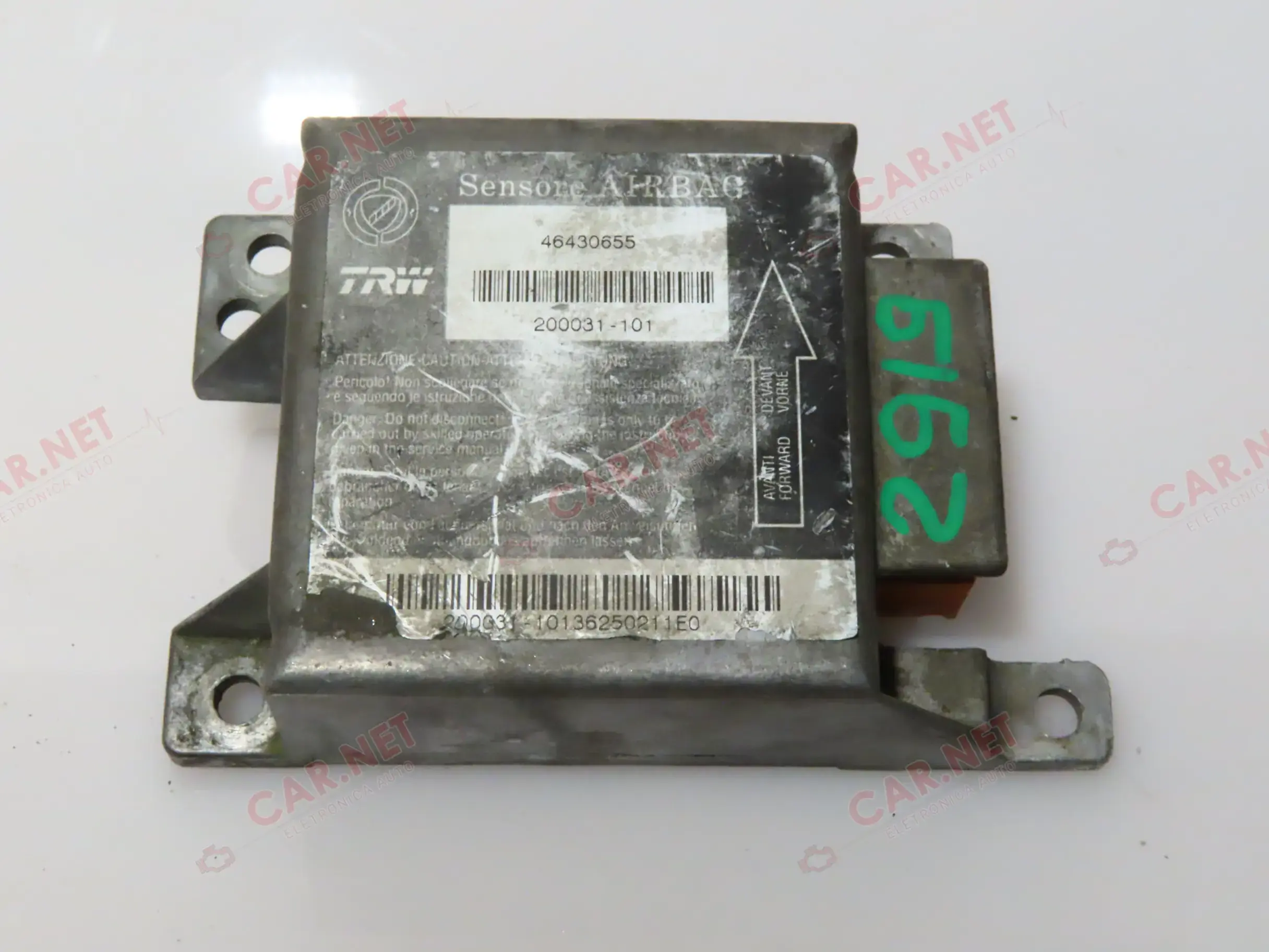 46430655 UNITÉ DE CONTRÔLE DE CAPTEUR D'AIRBAG MODULE SRS FIAT PUNTO 176 1997 TRW 200031-101