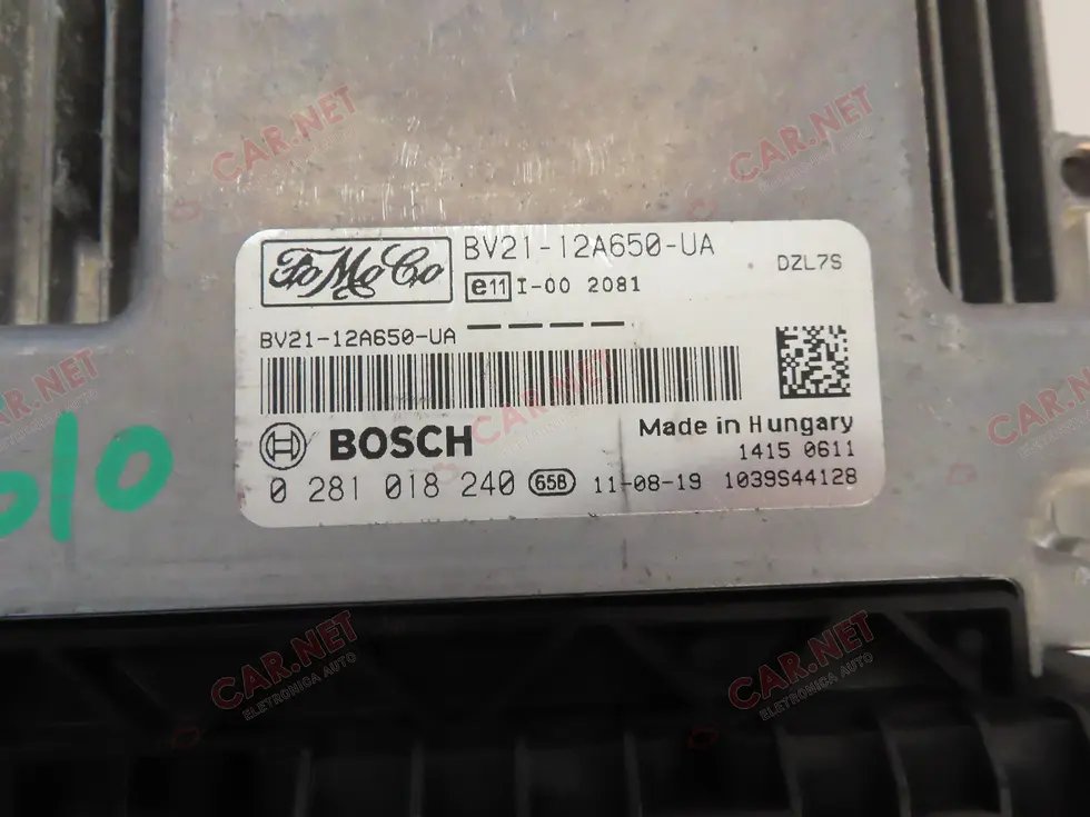 Thumbnail: BV21-12A650-UA ENGINE CONTROL UNIT FORD FIESTA VI 1.6 TDCI 70KW BOSCH 0281018240