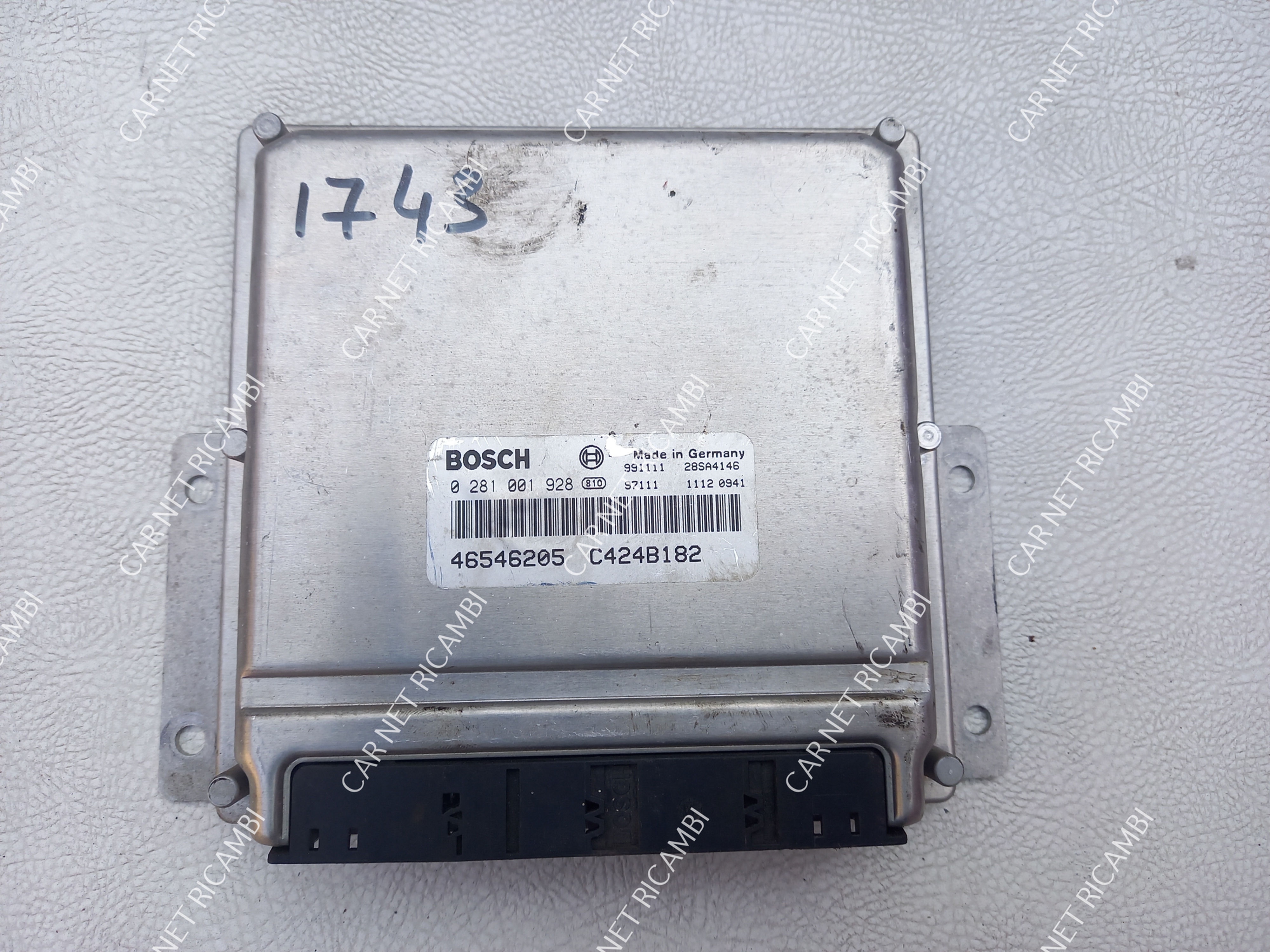 46546205 CENTRALINA MOTORE FIAT MAREA BRAVO 1.9 JTD 105 0281001928 BOSCH EDC15C