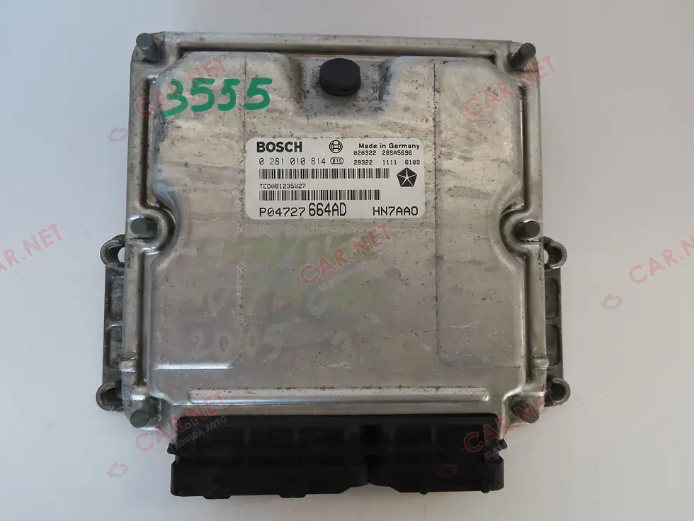 Thumbnail: 0281010814 BOSCH P04727664AD ENGINE CONTROL UNIT CHRYSLER VOYAGER RG 2.5 CRD 105KW