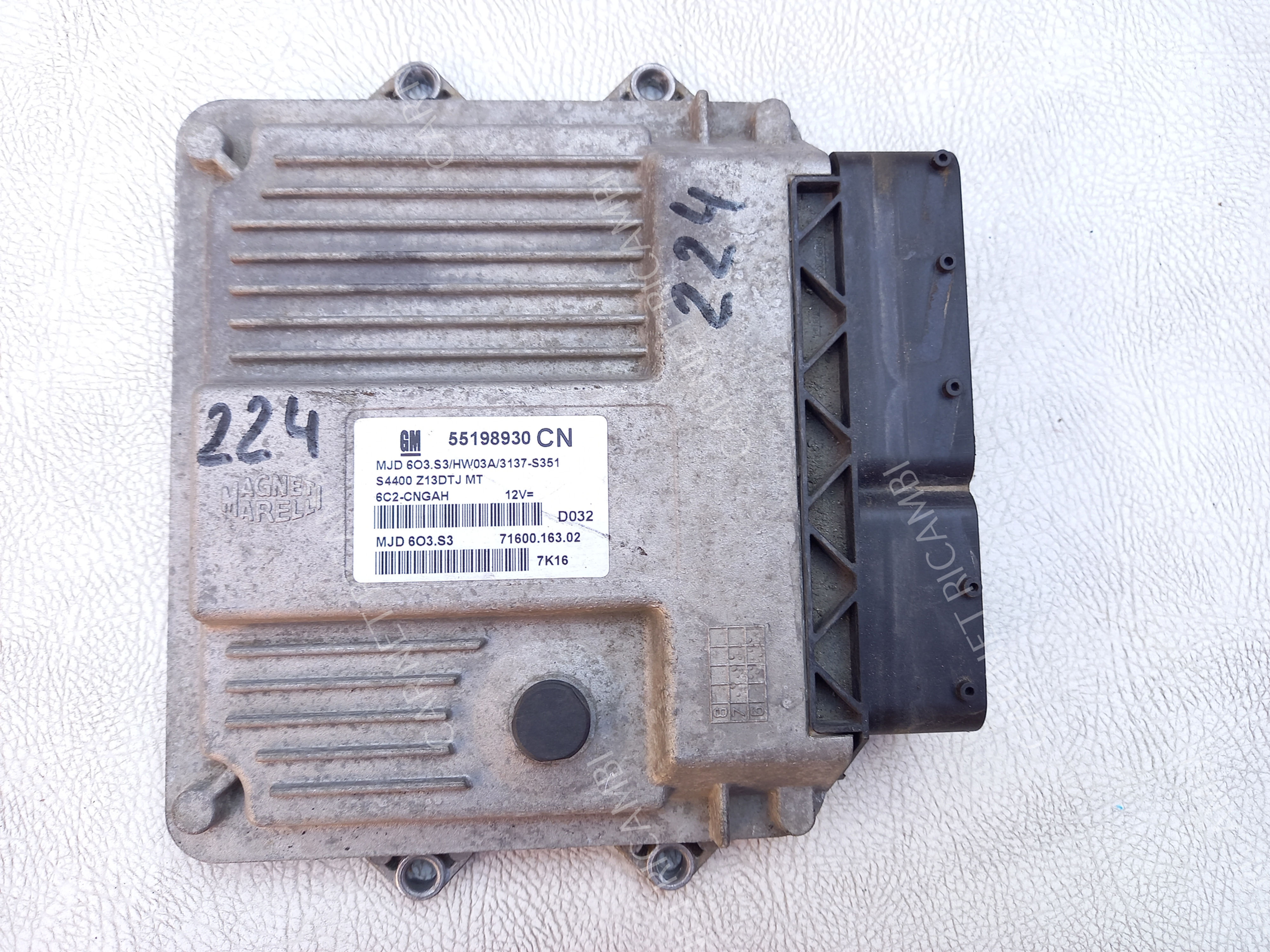 55198930 CN MJD 6O3.S3 HW03A CENTRALINA MOTORE ECU OPEL CORSA D 1.3 CDTI Z13DTJ
