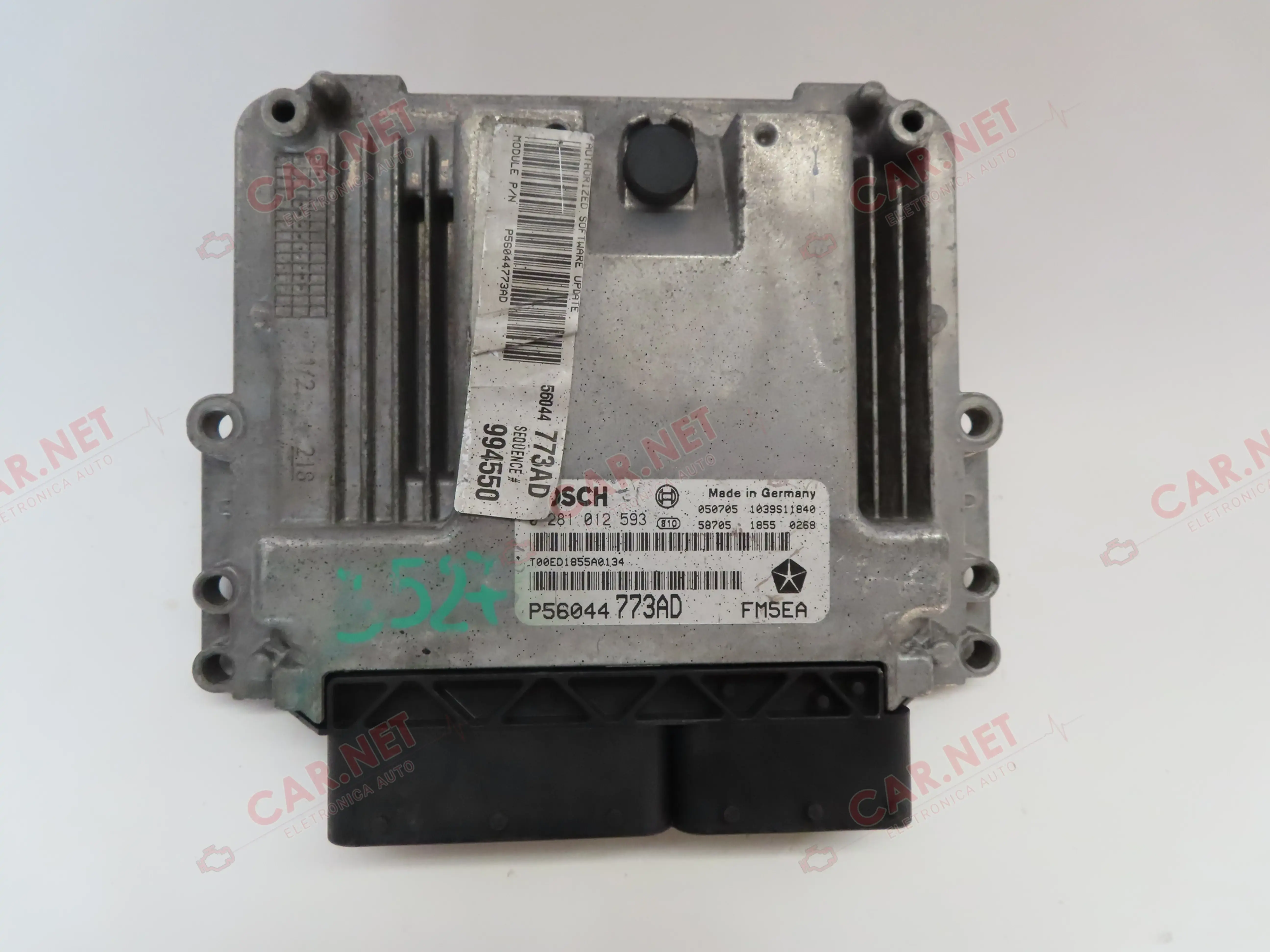 0281012593 P56044773AD CENTRALINA MOTORE JEEP CHEROKEE KJ 2.8 CRD 4X4 120KW ENR