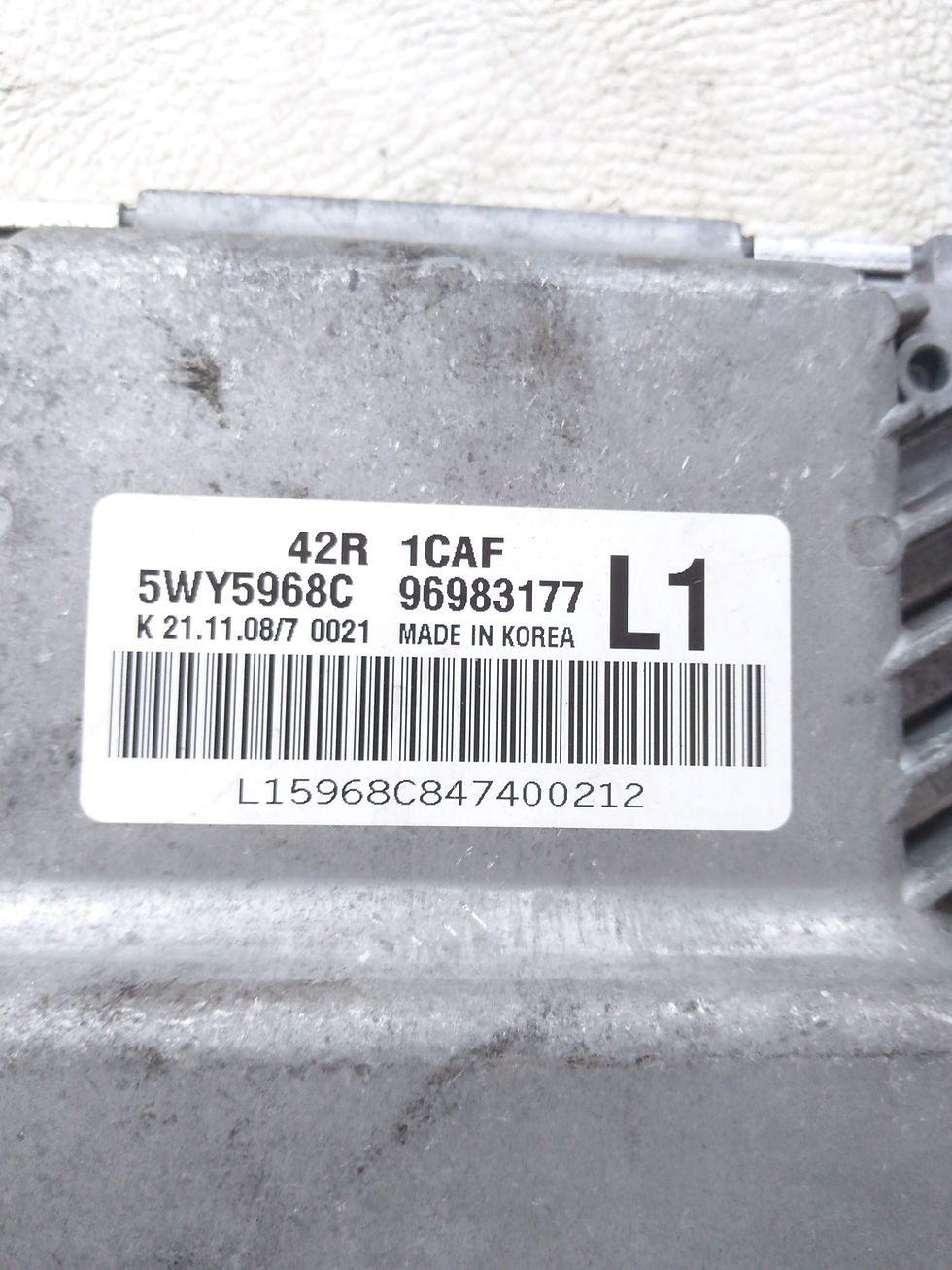 Miniature : 96983177 UNITÉ DE CONTRÔLE DU MOTEUR CHEVROLET AVEO 1.2 GPL 62KW SIEMENS 42R 5WY5968C 1CAF
