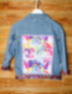 girls upcycled denim jacket