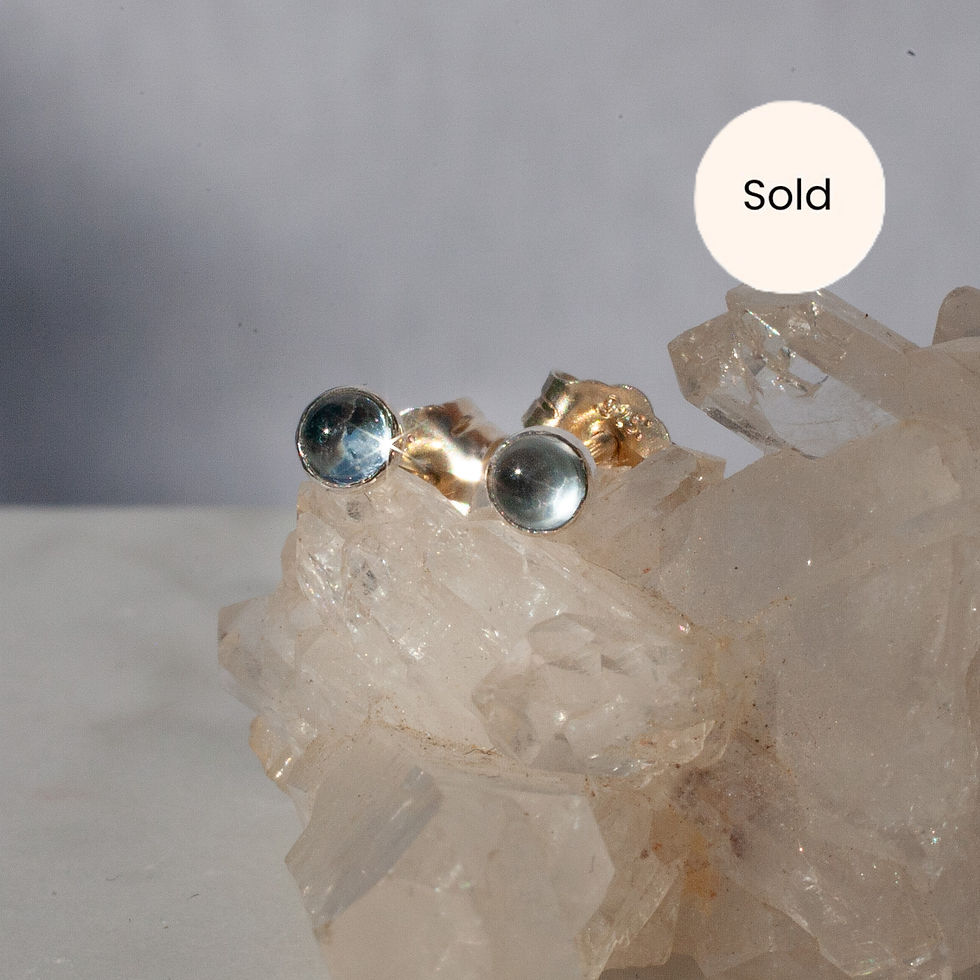 Pair of handcrafted 3mm Sky Blue Topaz stud earrings