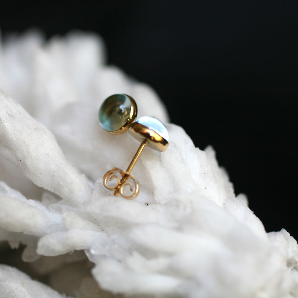 Thumbnail: Topaz studs in gold