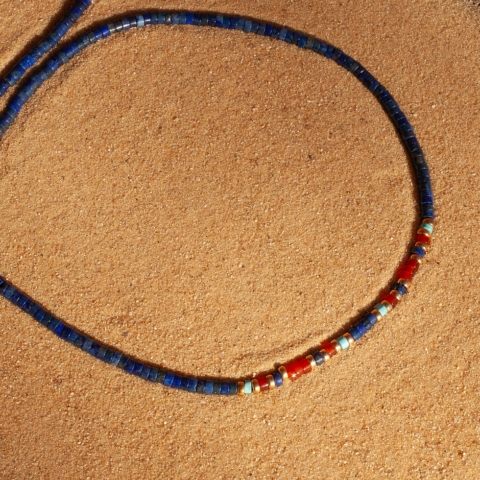 Thumbnail: Contemporary necklace inspired by ancient Egypt, handmade