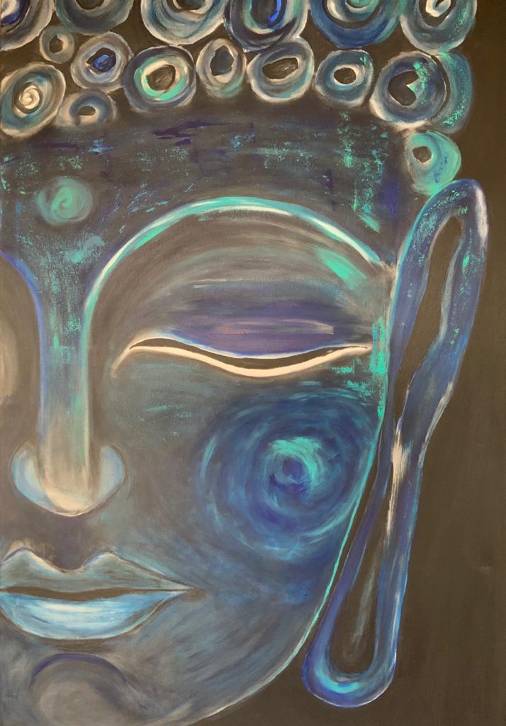 Azul profundo Acrilico 80 x 120 cm