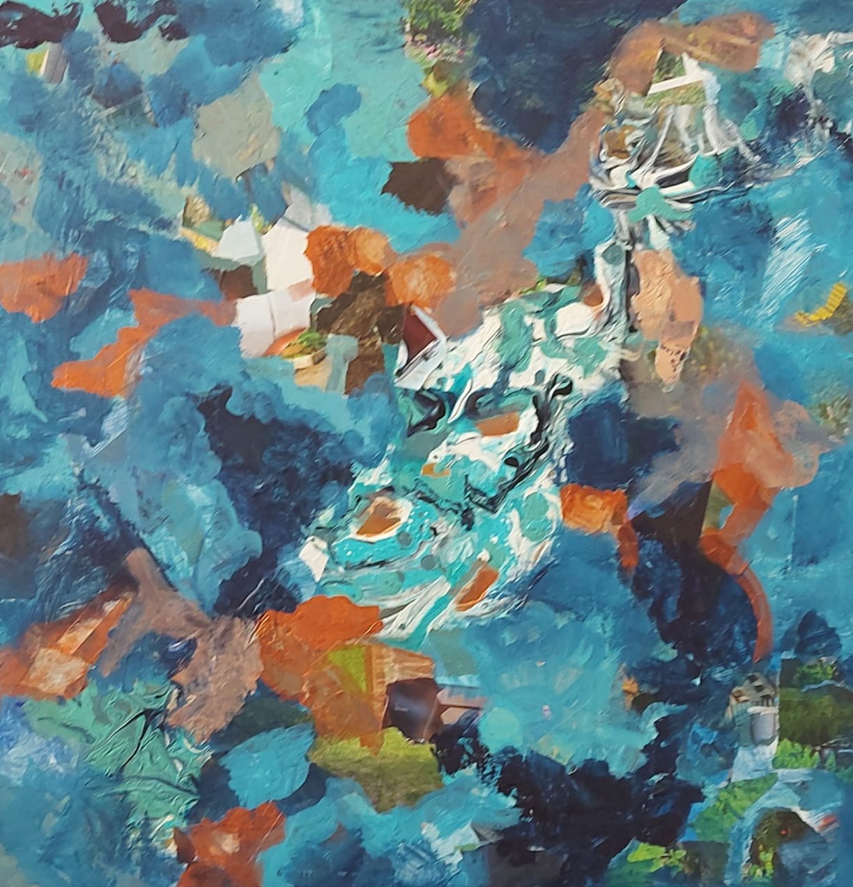 Galaxy- Técnica mixta sobre madera- 50 x 50 cm.- 2020.