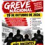 Pré-Aviso de Greve: 19/10/2026