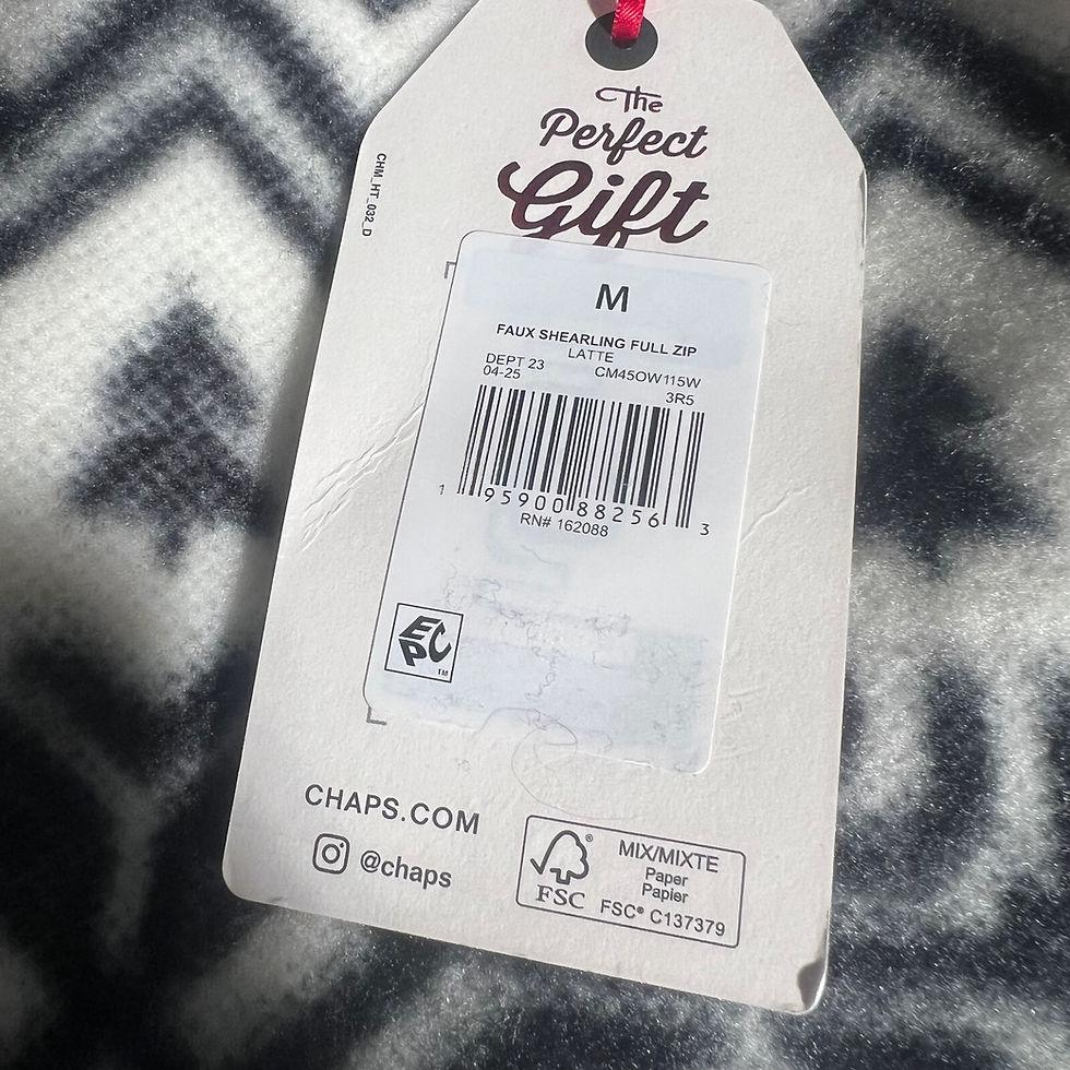 Thumbnail: NEW MEN CHAPS FAUX SHEARLING FULL ZIP