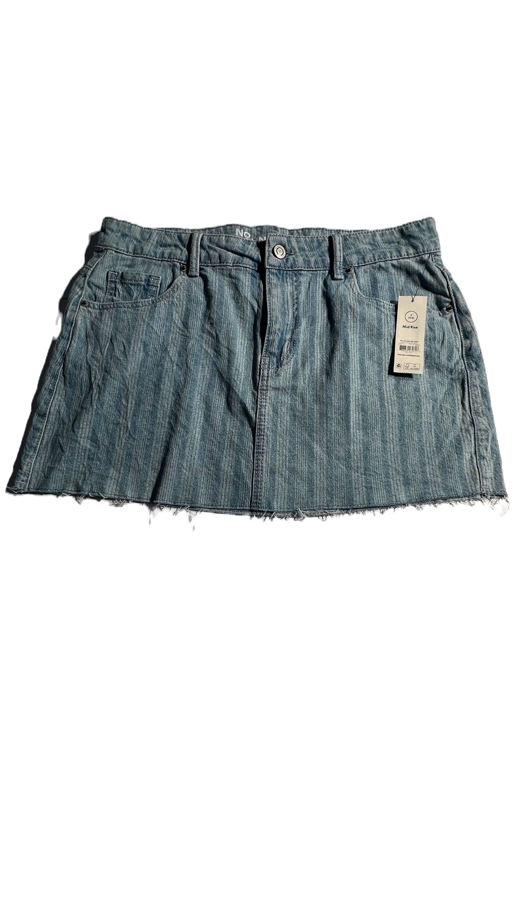 MID RISE 5 POCKET RAW HEM SKIRT