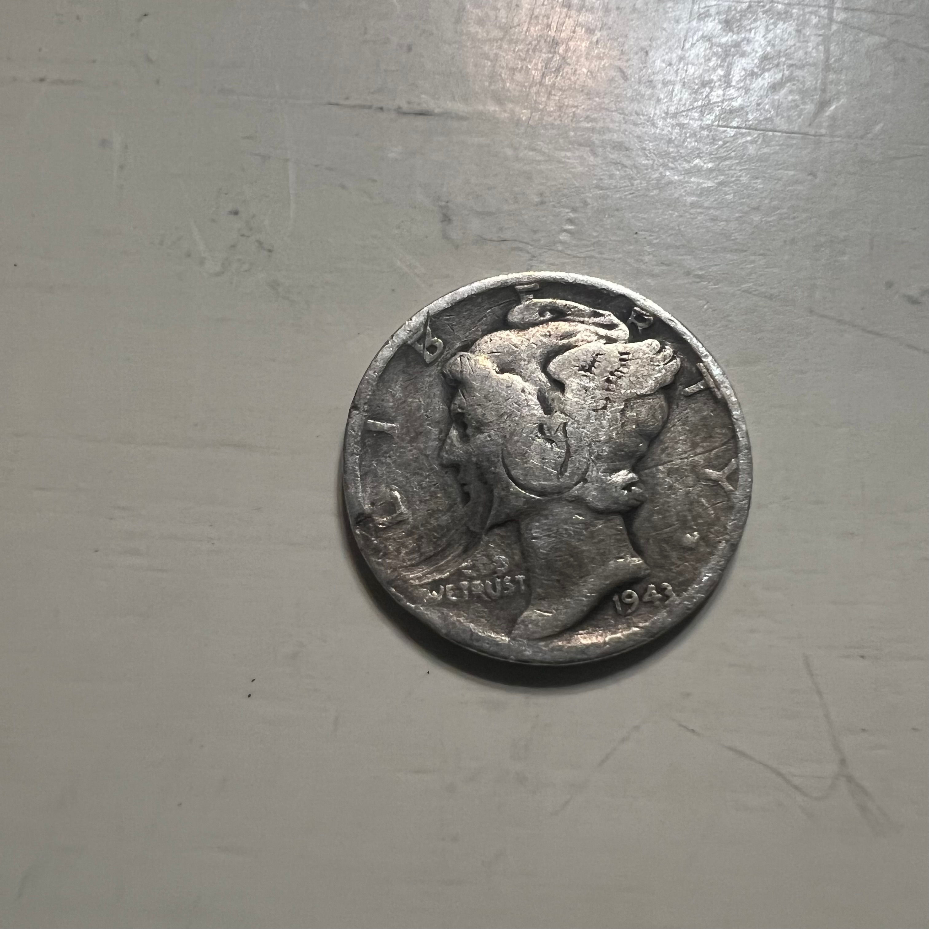 USA MERCURY DIME 1943-D