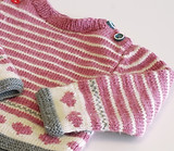 Pink Striped Baby Sweater
