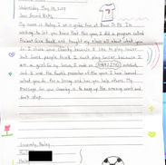 Hailey, Grade 4, Brown Junior Public School, 2025: Project Give Back report for Second Kicks