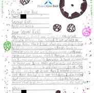 Daniel, Grade 5, Bialik Hebrew Day School, 2026: Project Give Back report for Second Kicks
