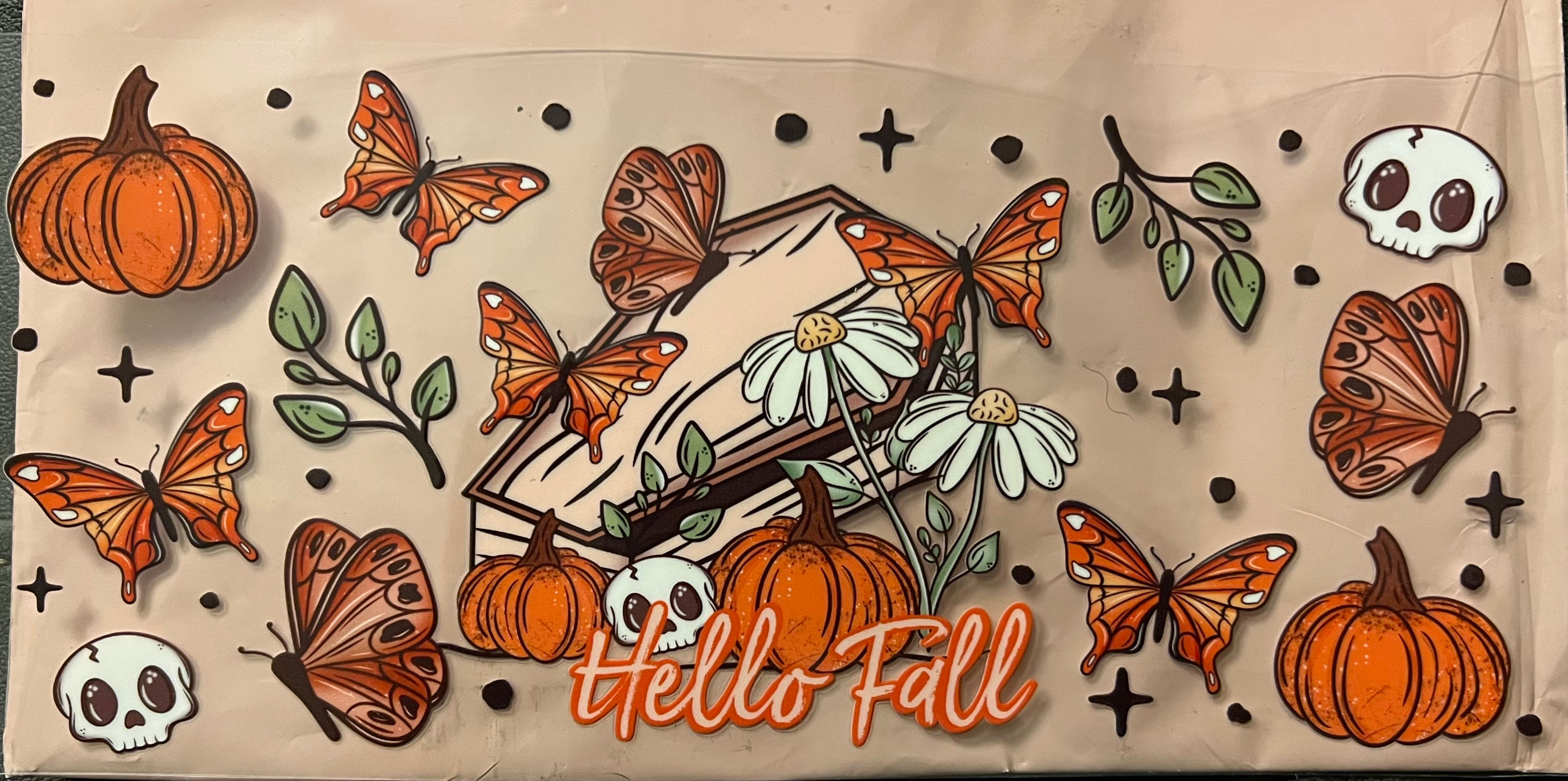 Decal: Hello Fall Coffin
