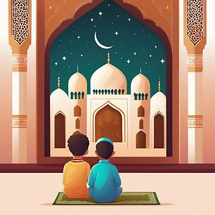 children in mosque reading quran facing away from screen.jpg