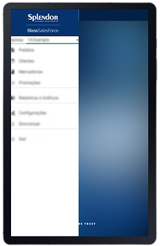 Tablet com Software BlessSalesForce