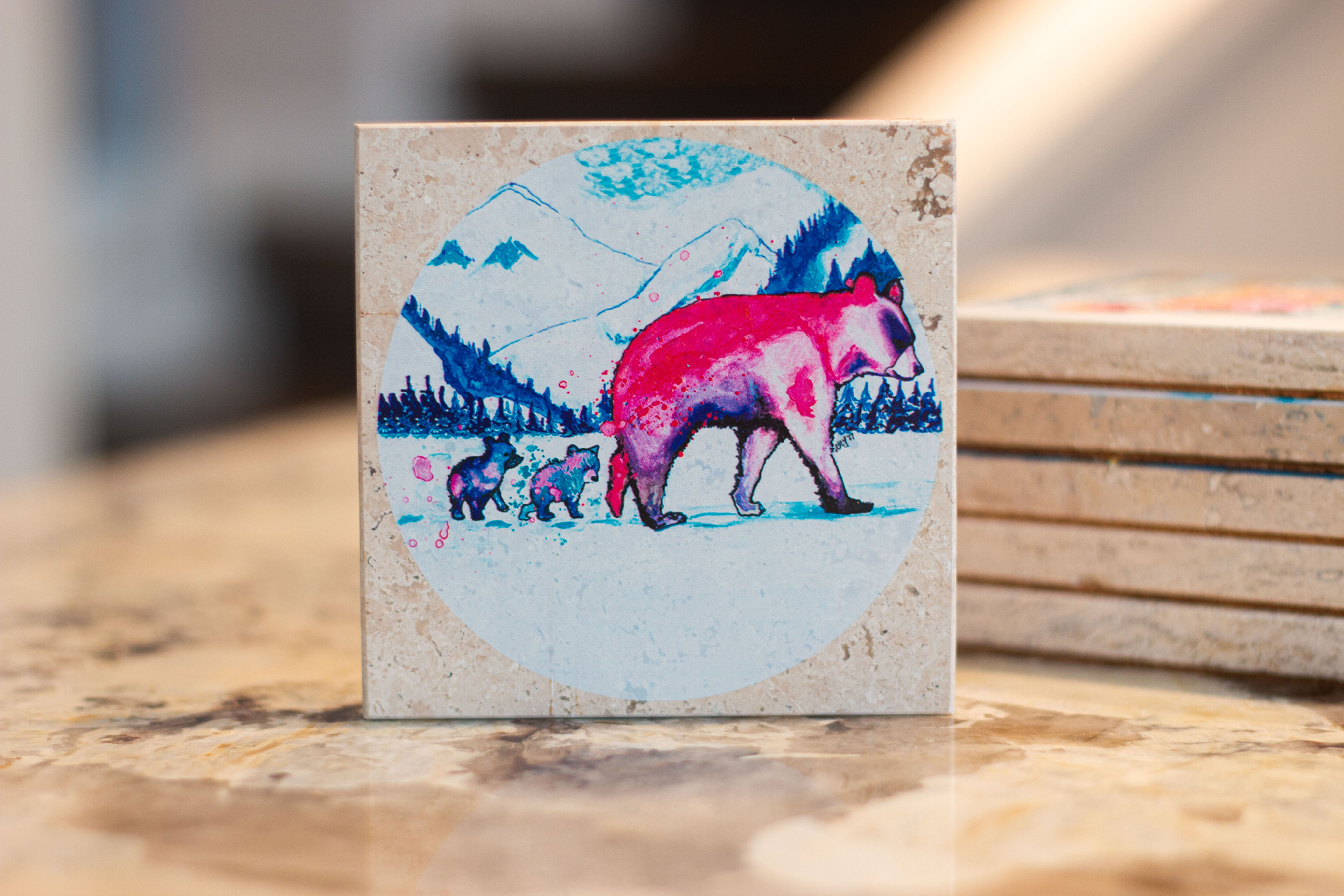 Mama and Baby Bear Coaster