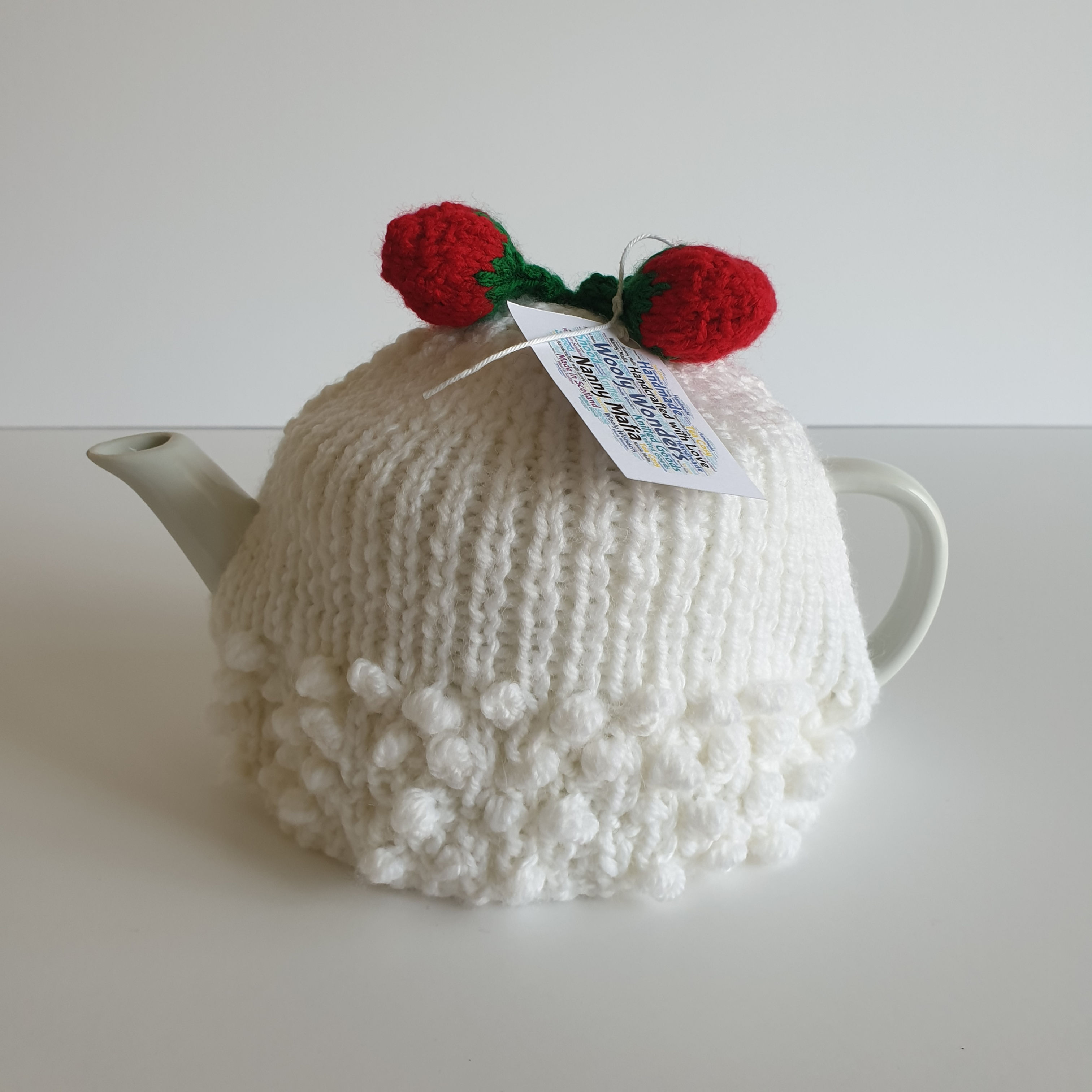 Strawberries Novelty Hand Knitted Tea Cosy