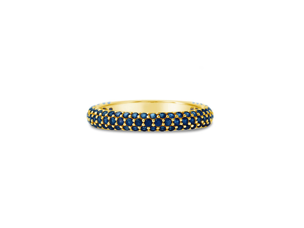 Thumbnail: 3 Row Blue Sapphire Eternity Band 2.7mm