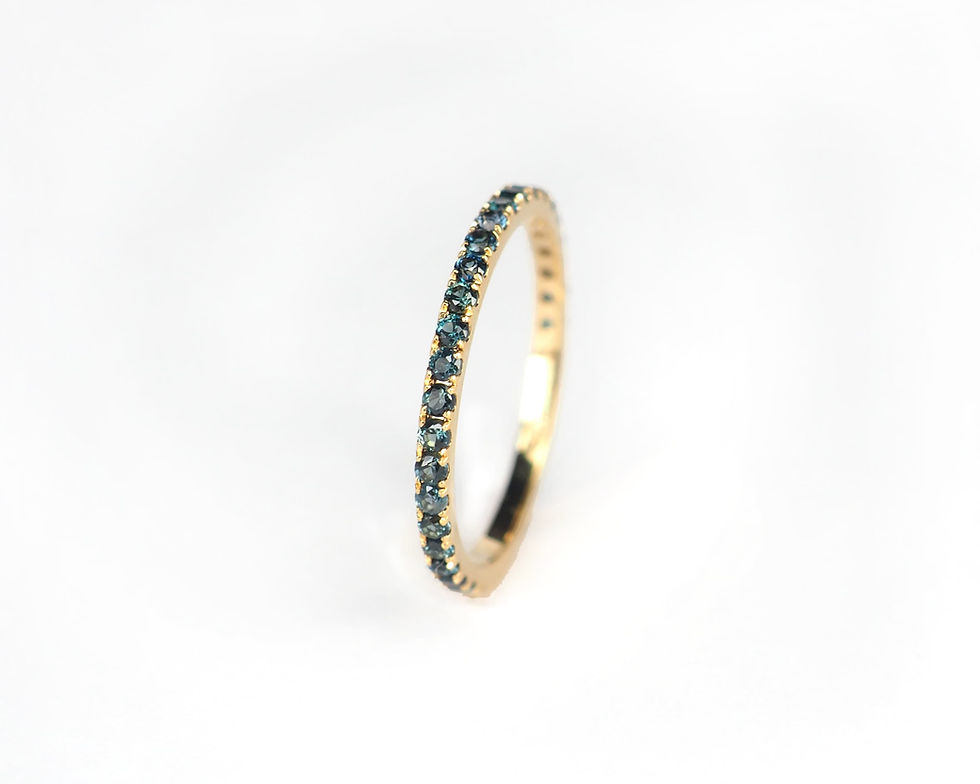 Thumbnail: Teal Blue Sapphire Ring