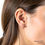Thumbnail: 1.5mm Natural Emerald and Diamond Hoop Earrings