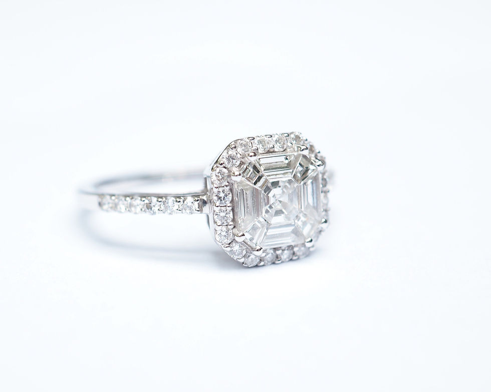 Thumbnail: Asscher Cut Diamond Engagement Ring