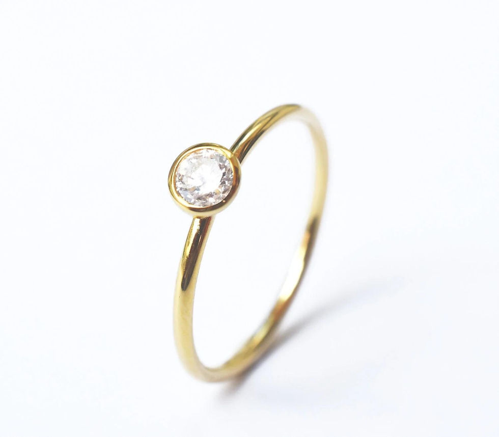Thumbnail: Natural Diamond Solitaire Ring 0.20 carats G color VS