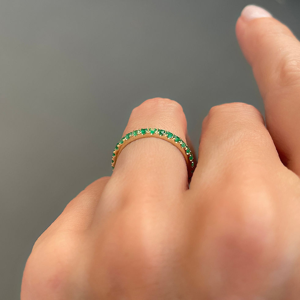 Thumbnail: Emerald Eternity Ring 2mm