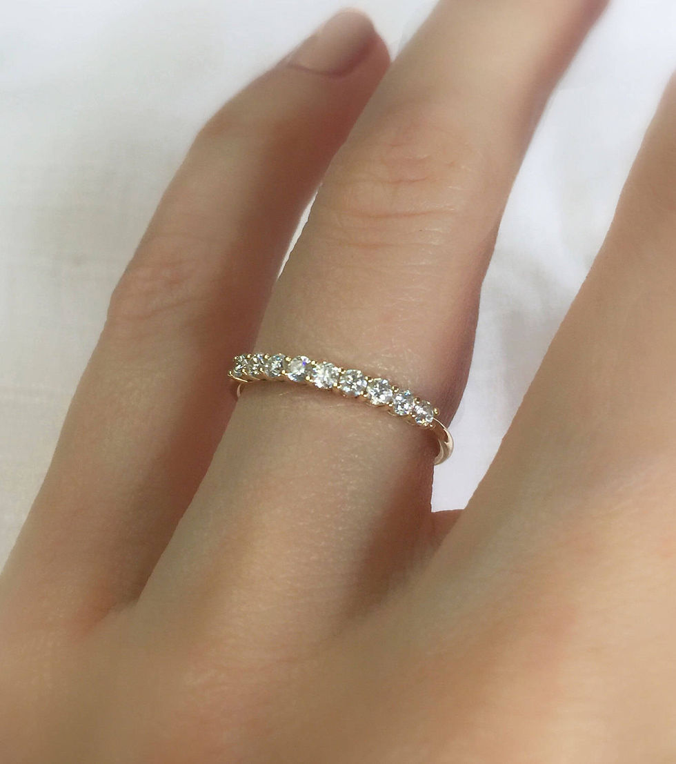 Thumbnail: 9 Diamond Shared Prong Ring