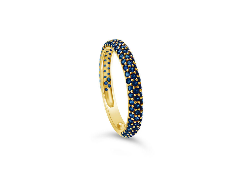 Thumbnail: 3 Row Blue Sapphire Eternity Band 2.7mm