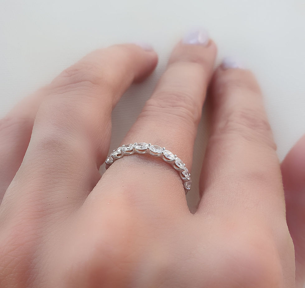 Thumbnail: Oval Diamond Eternity Ring 2mm