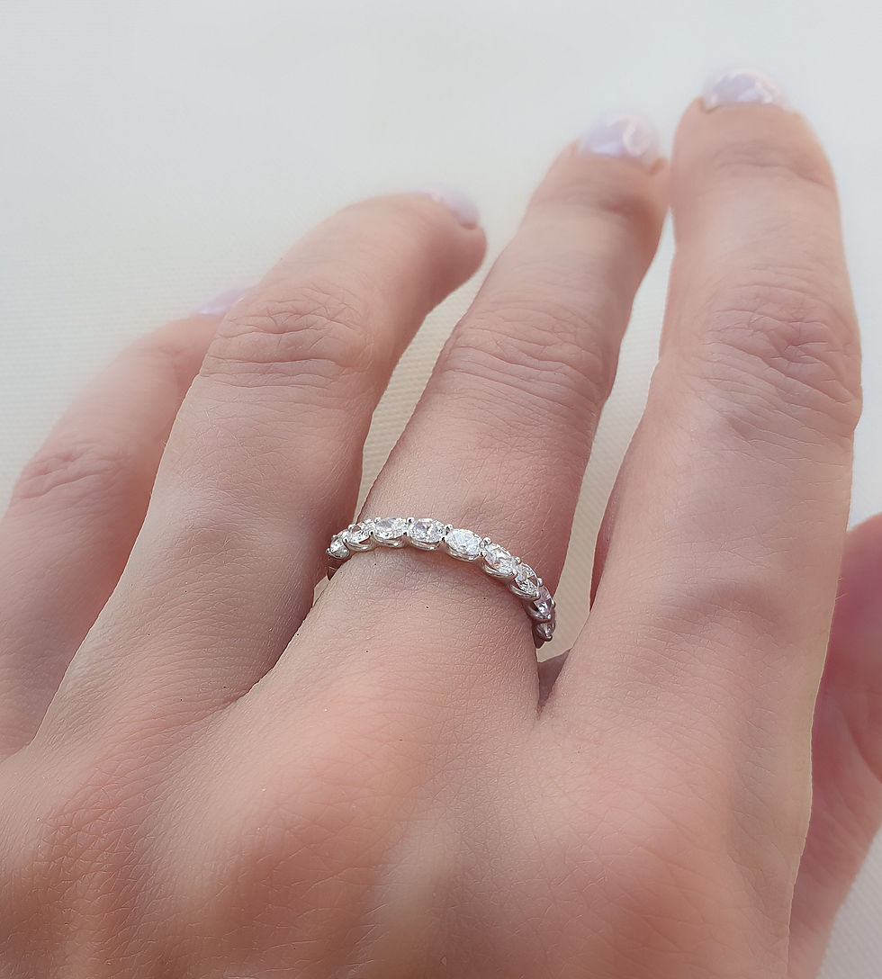 Thumbnail: Oval Diamond Eternity Ring 2mm
