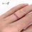 Thumbnail: Natural Fuchsia Pink Sapphire Ring 3mm 2.4mm 2mm