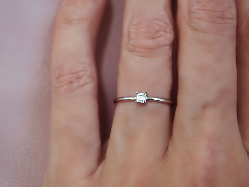 Thumbnail: Baby Asscher Cut Diamond Ring