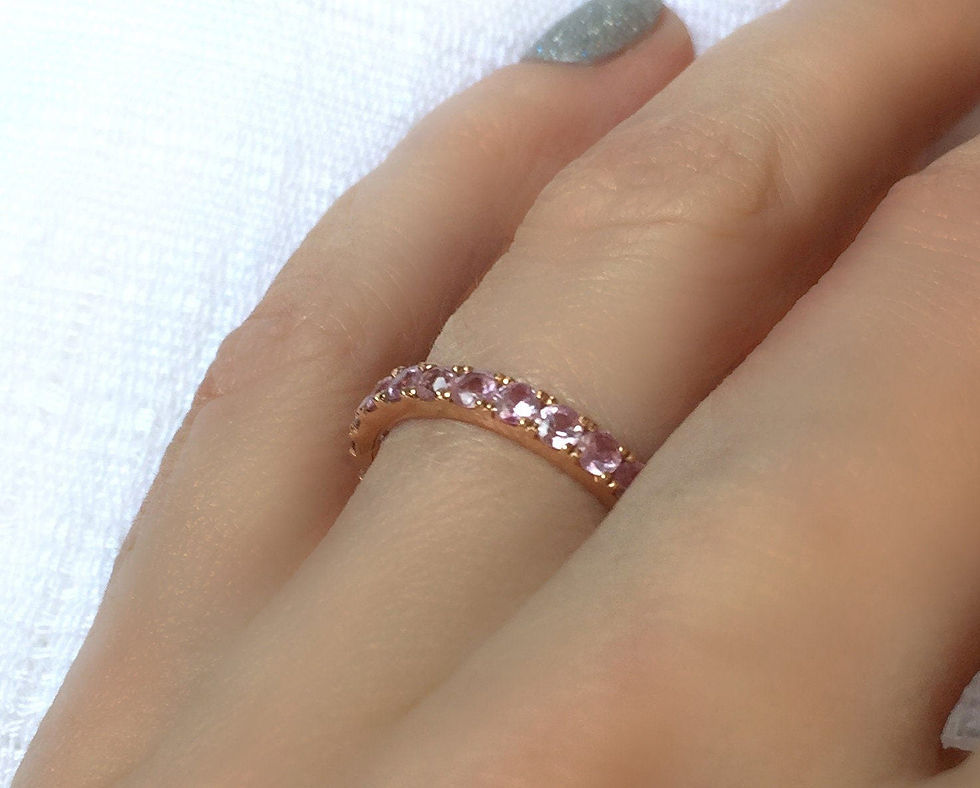 Thumbnail: Light Pink Sapphire Eternity Ring 2.5mm